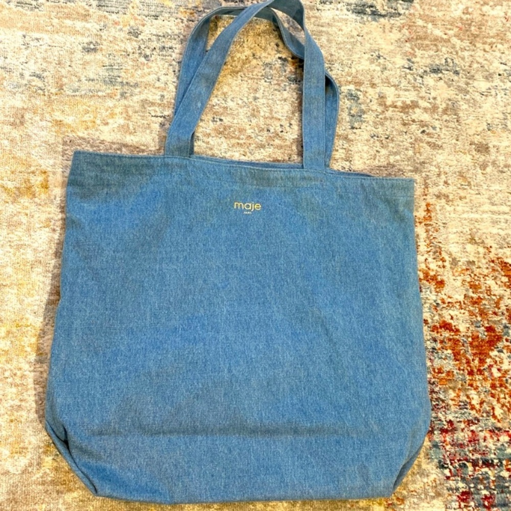 Maje Blue Tote Bag